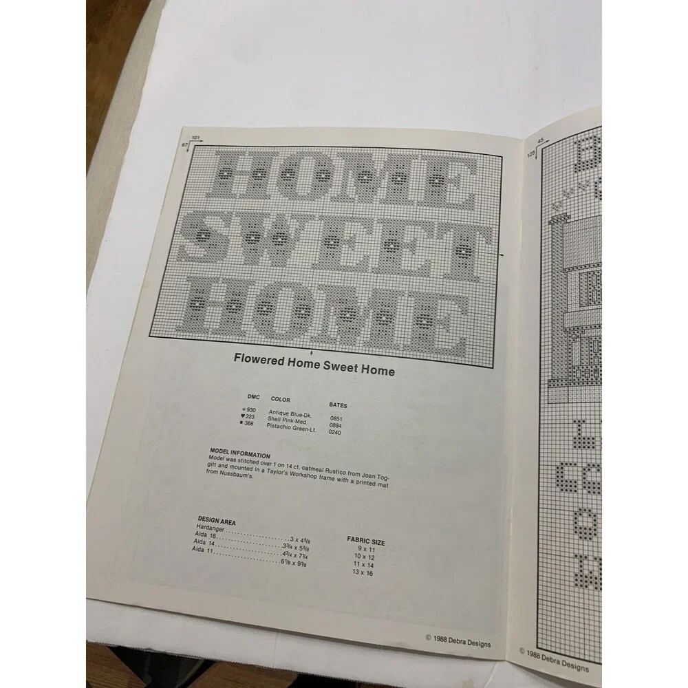 Hearts & Home, Debra Designs Counted Cross-Stitch Patterns~ booklet~